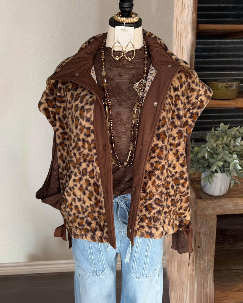 Unique Leopard Polar Fleece Vest