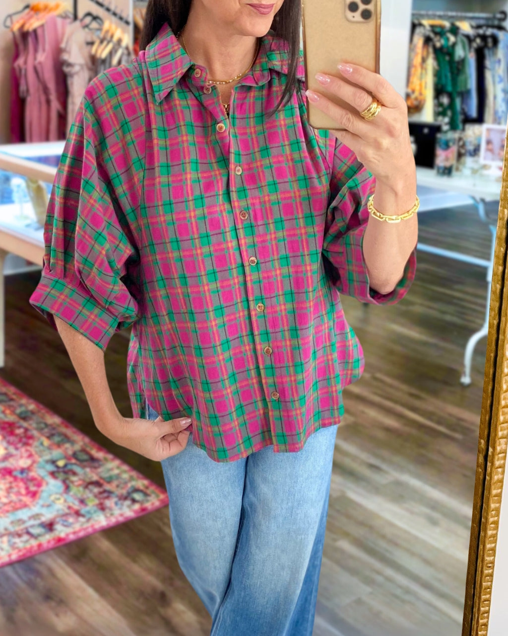 Maple Check Button-Down Shirt