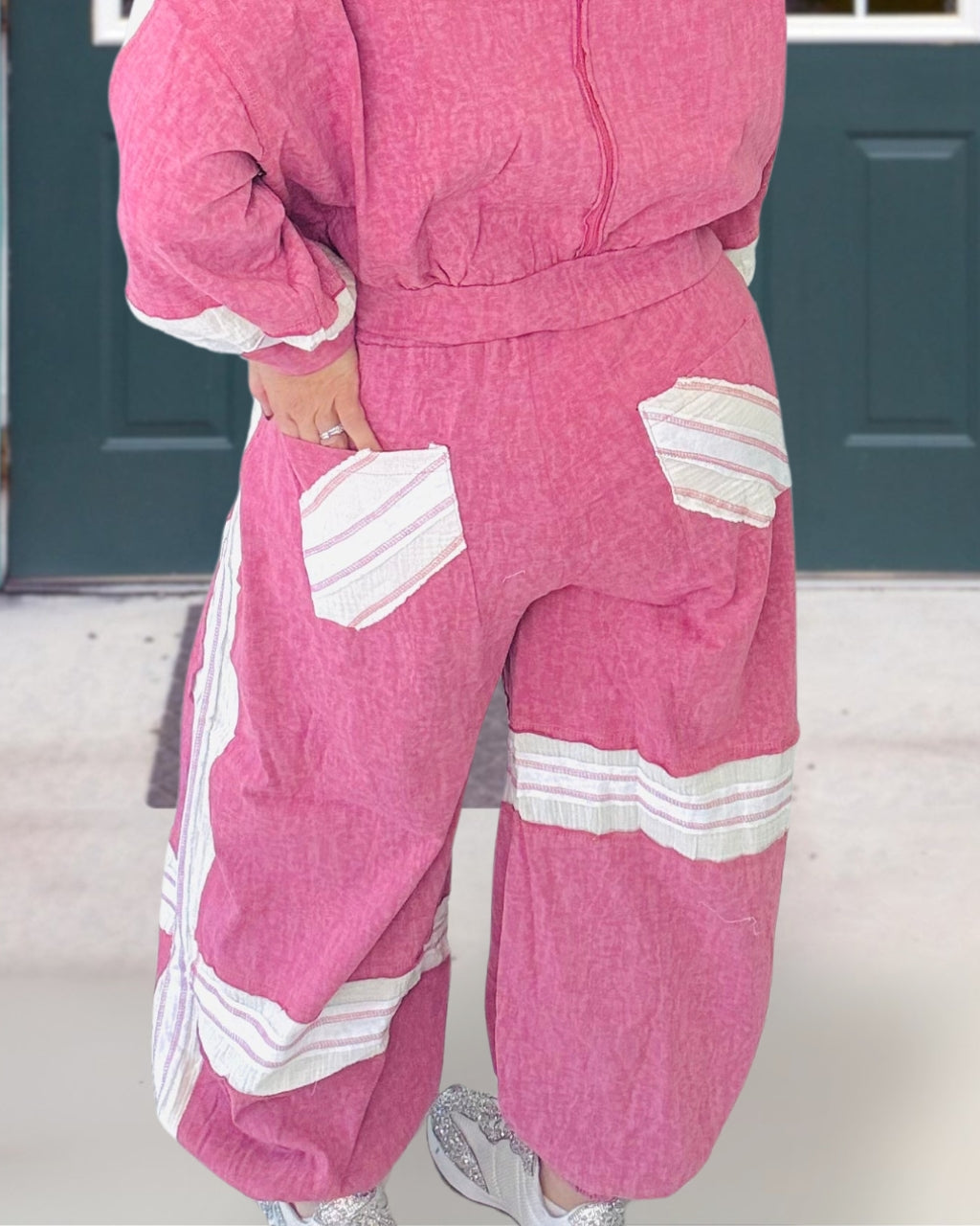 Casual Chic Patchwork Joggers