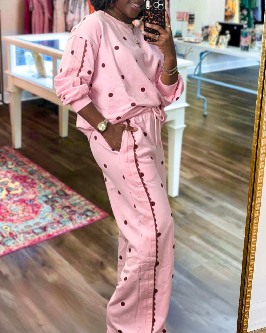 Lace Luxe Polka Dot Set
