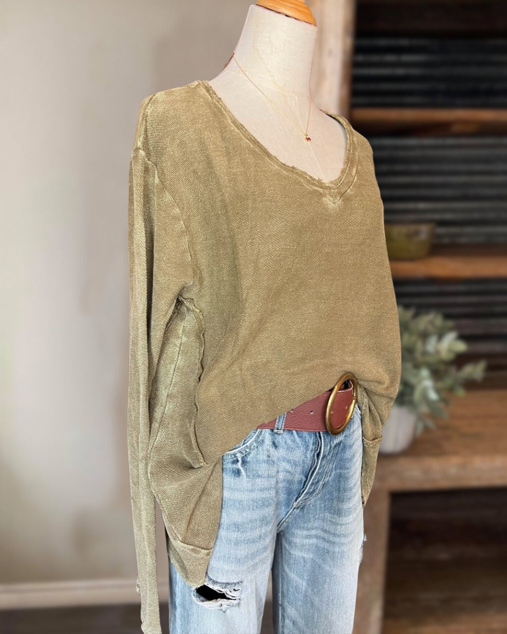 Vintage Wash Relaxed Pullover