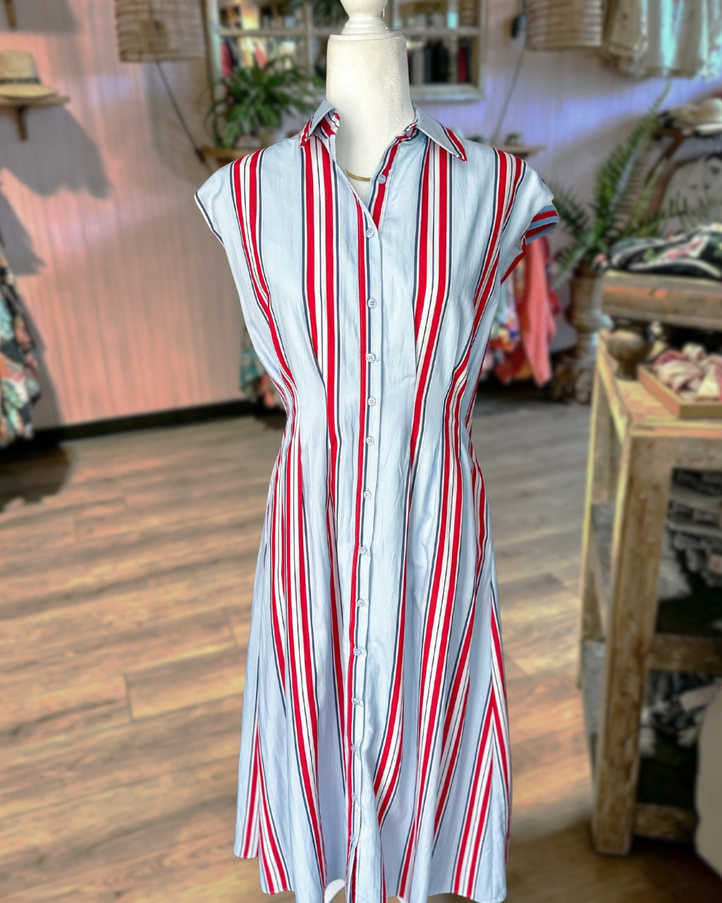 Summer Plans Striped Midi Dress