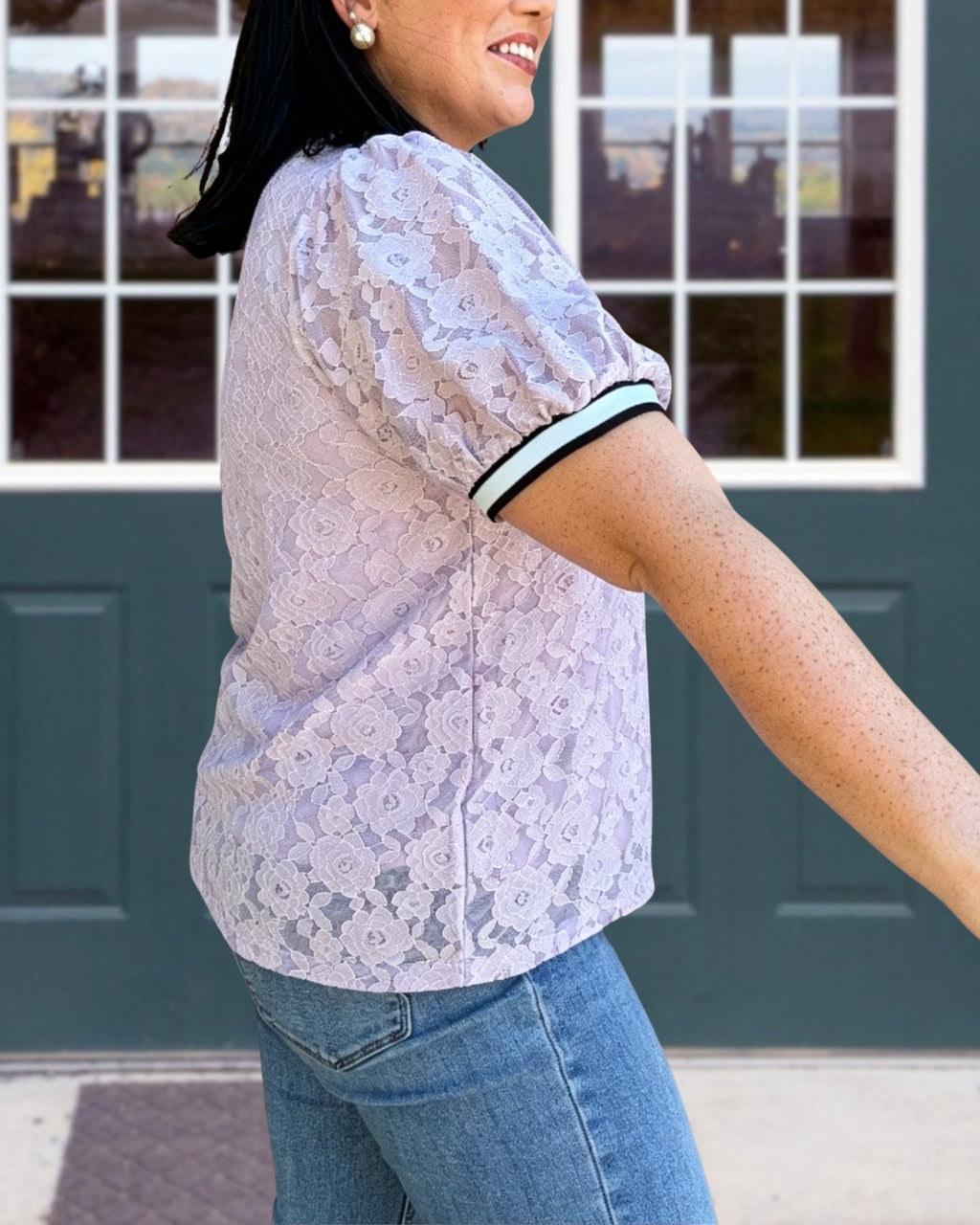 Sweet Meets Structured Lace Top