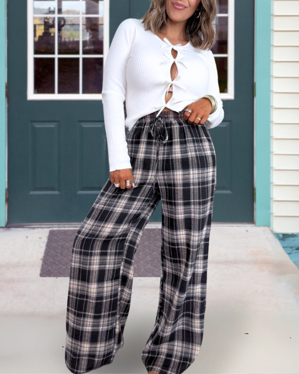 Stylish Plaid Relaxed Fit Pants