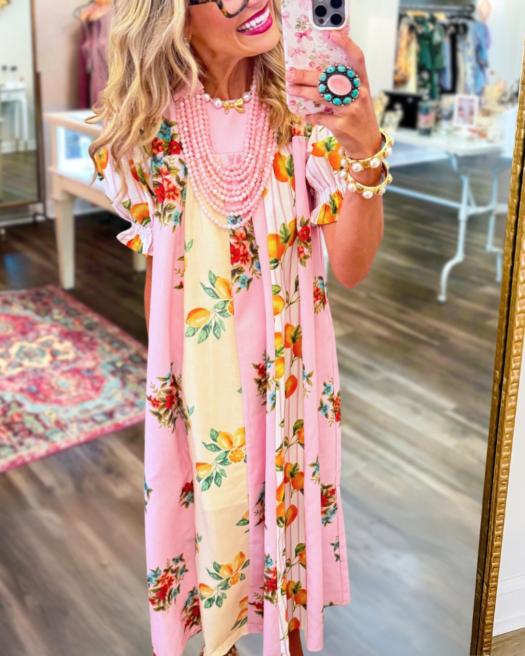 Floral Fruit Patchwork Dress