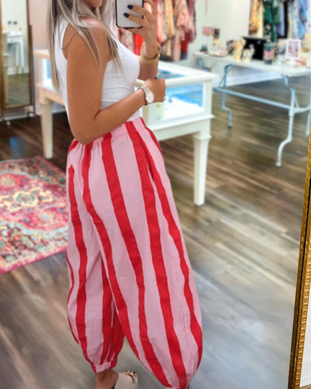 Candy Striped Lantern Pants