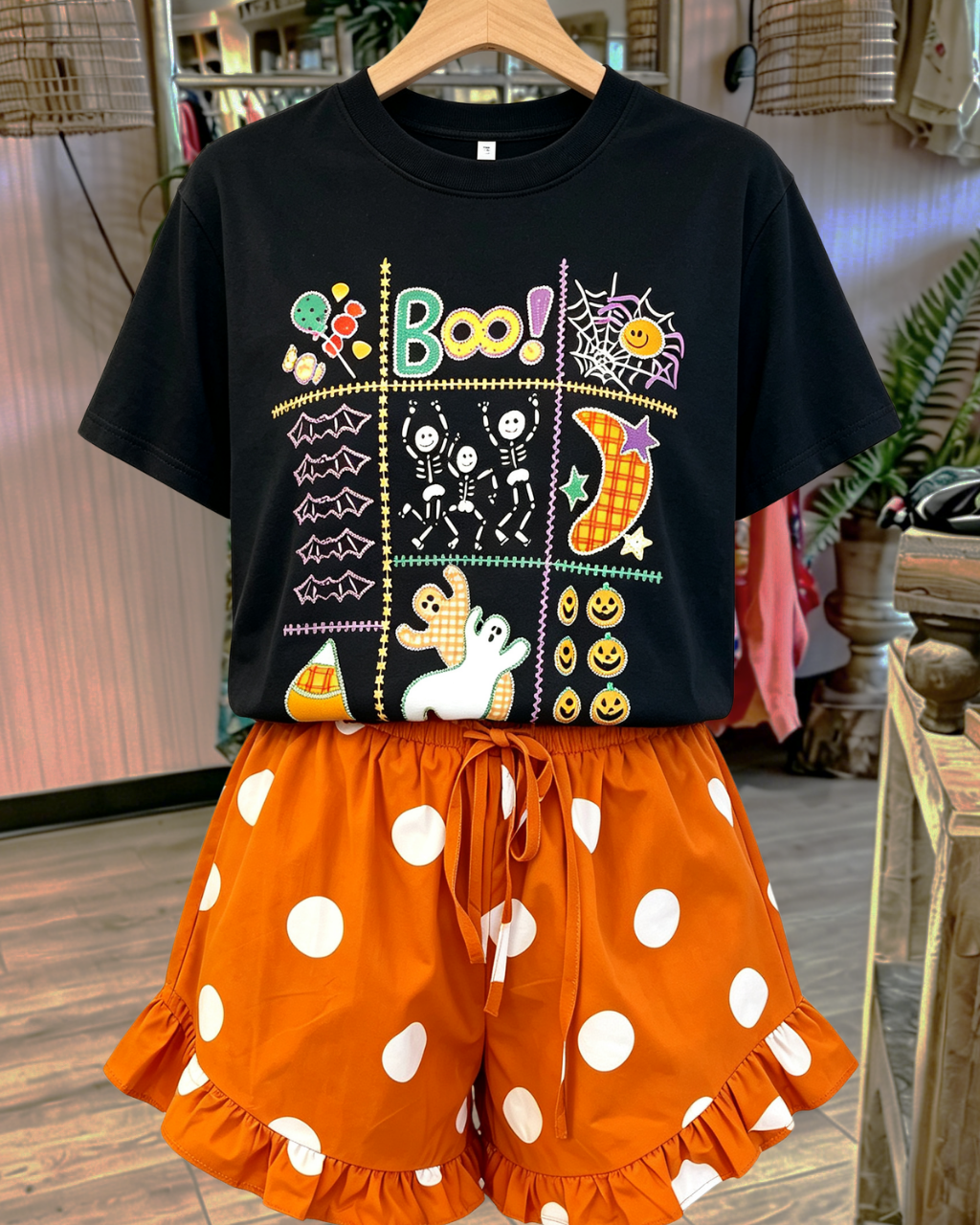 Fun BOO Halloween Embroidered T-Shirt