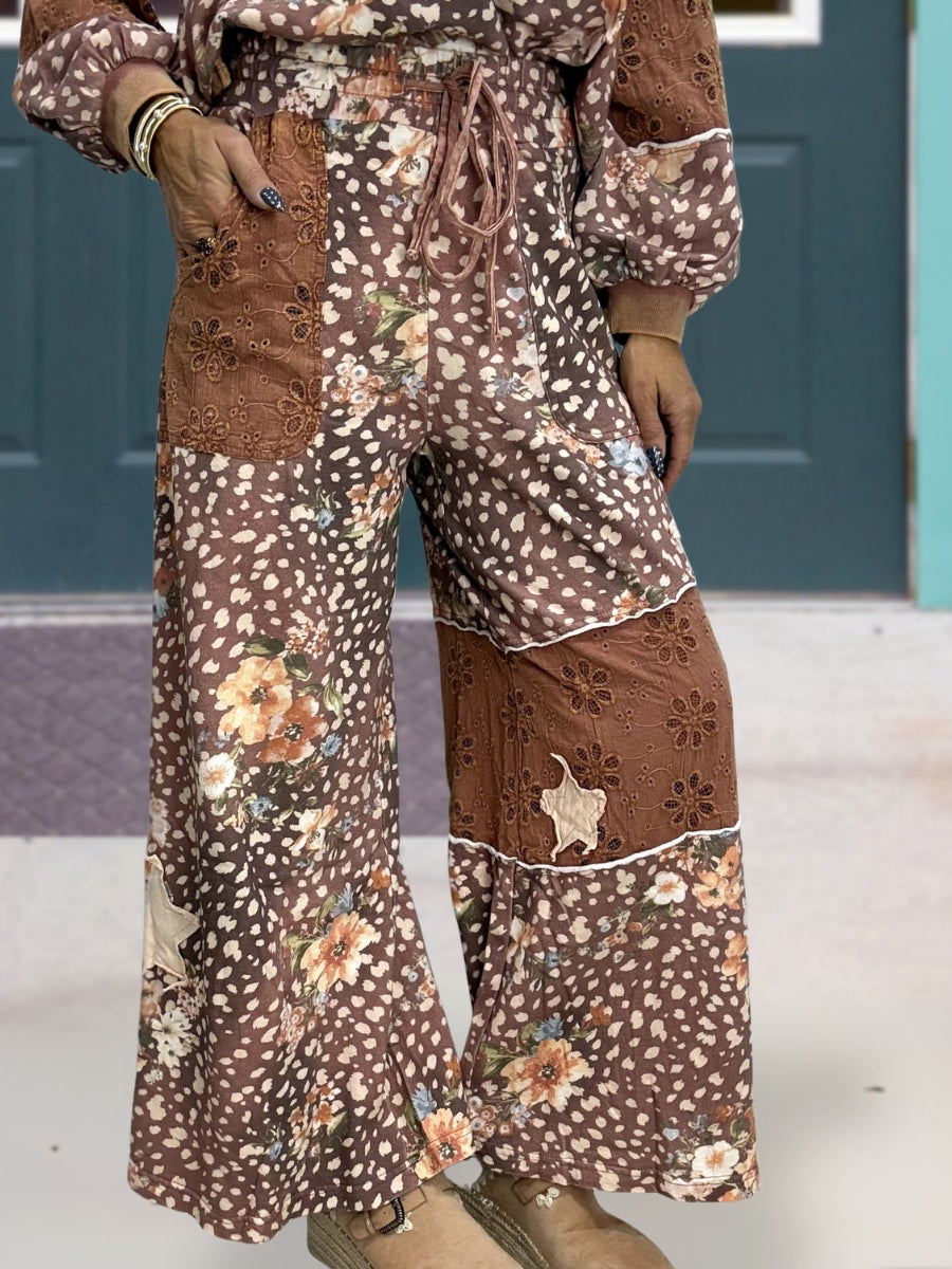 Animal Print Floral Patchwork Set