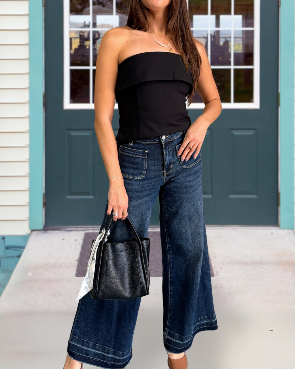 Trendy Wide Leg Jeans