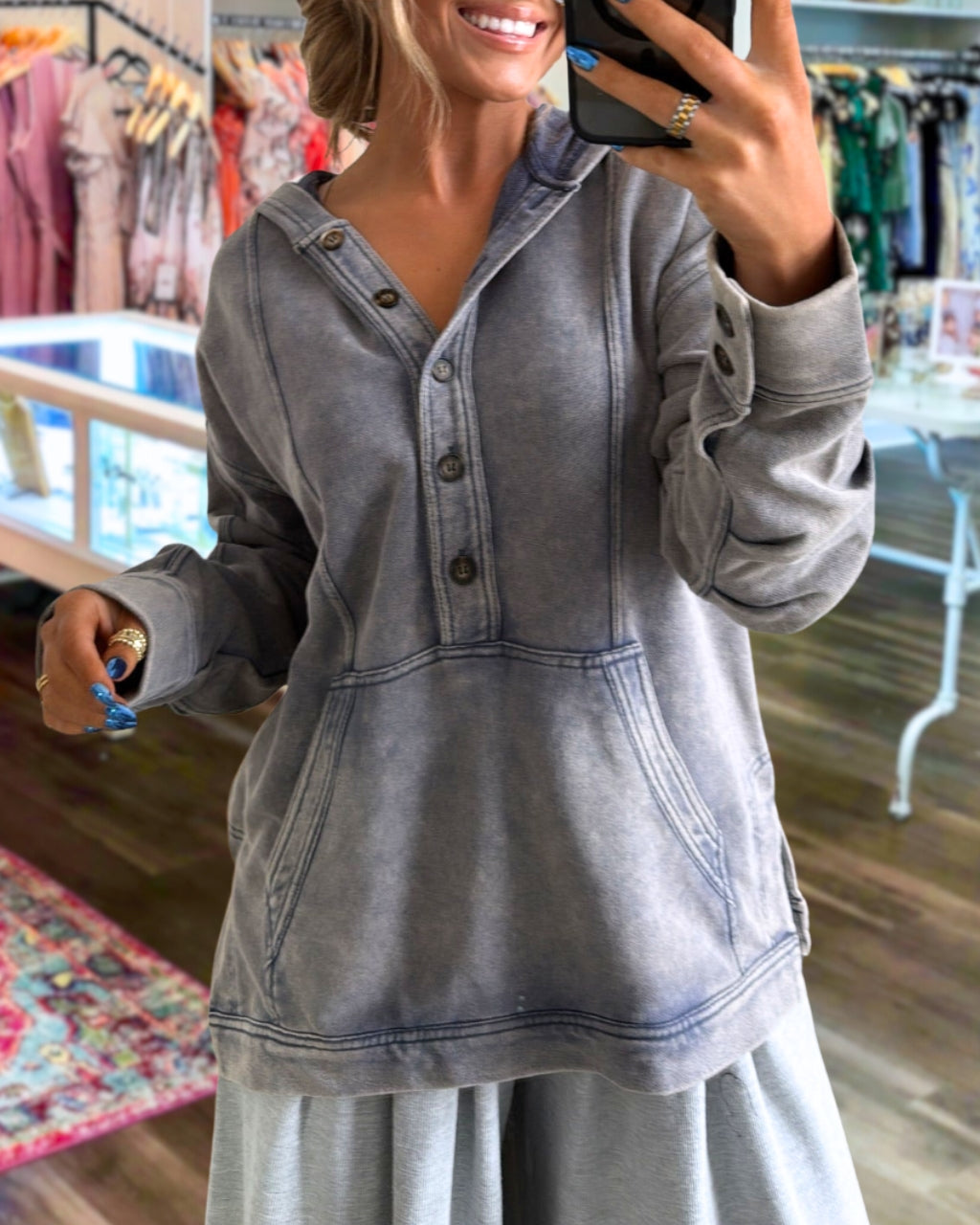 Cozy Washed Hooded Sweatshirt