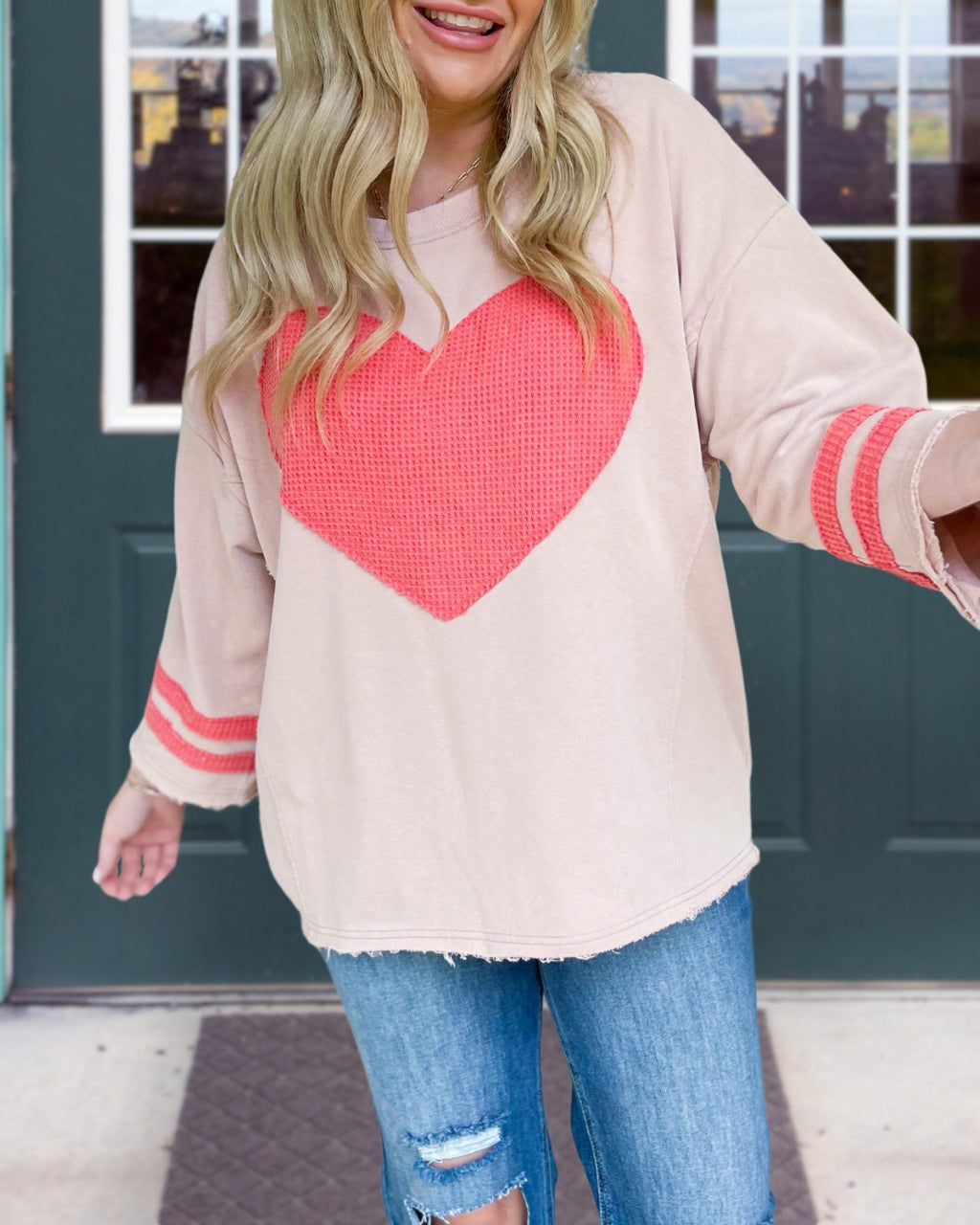 Heart Patch Mineral Washed Sweatshirt