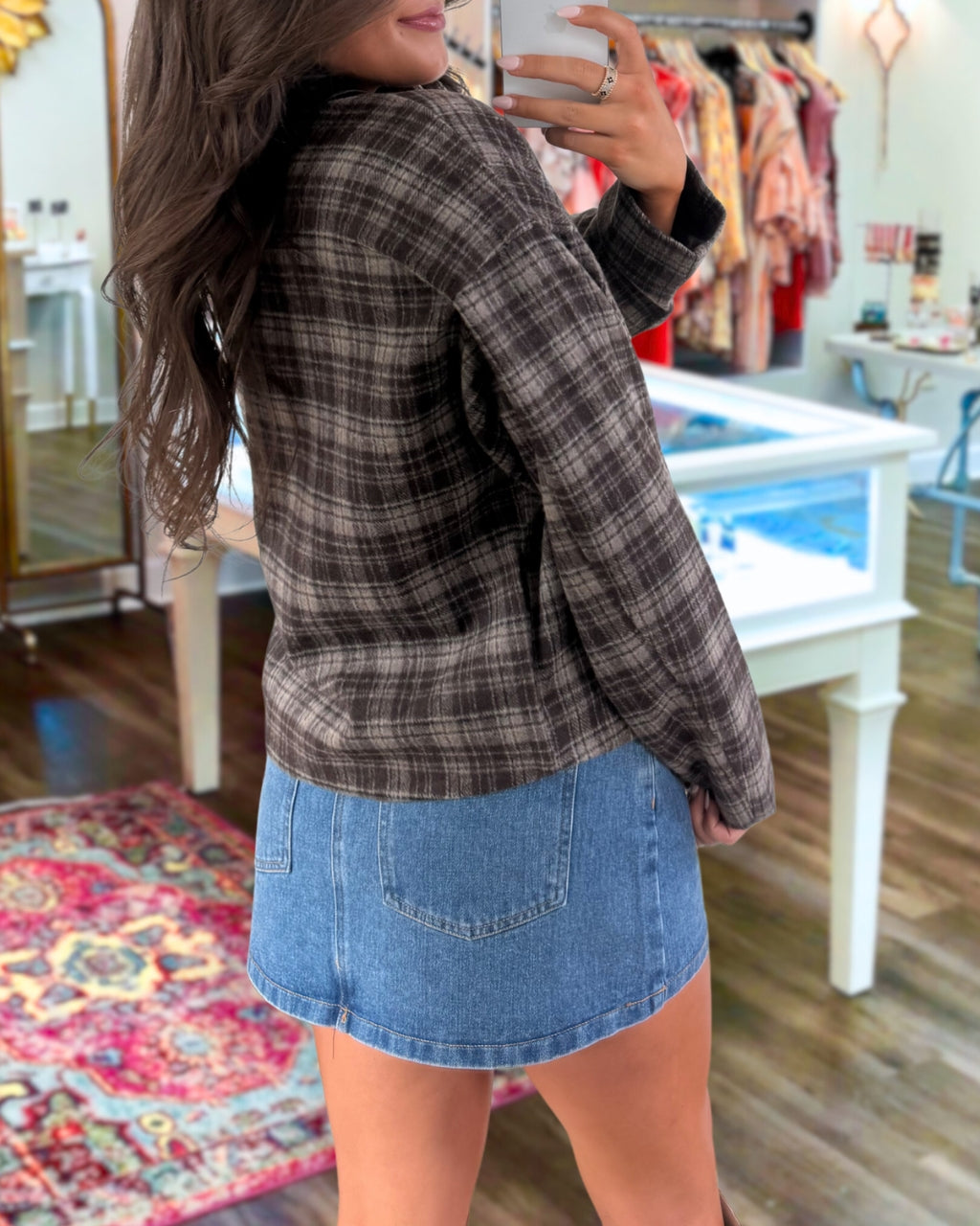 Trendy Tweed Plaid Jacket