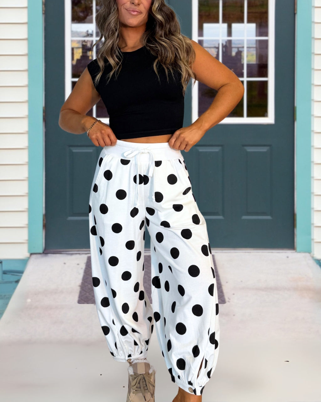 Trendy Polka Dot Pants