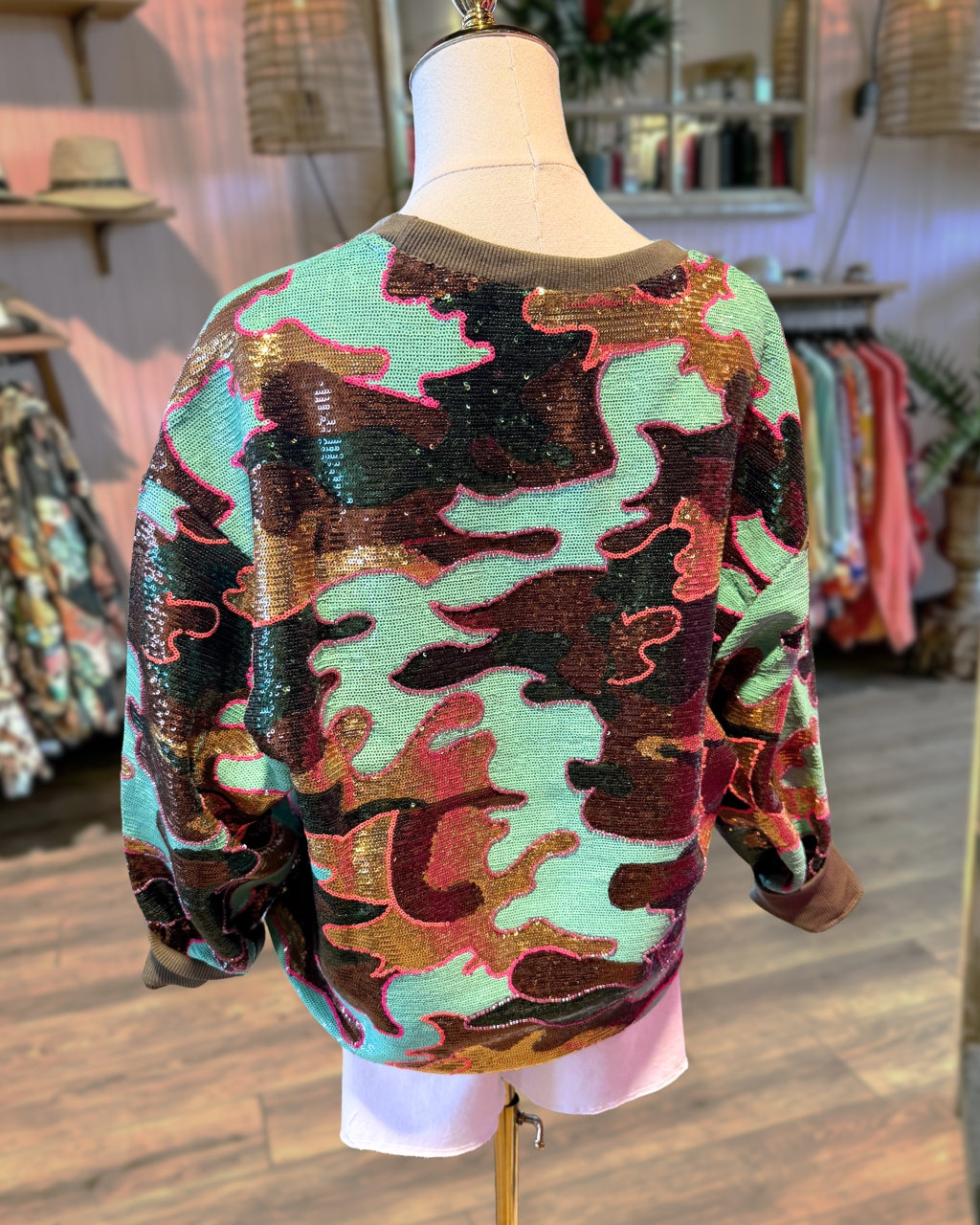 Totally Camo Sequin Queen Sweatshirt