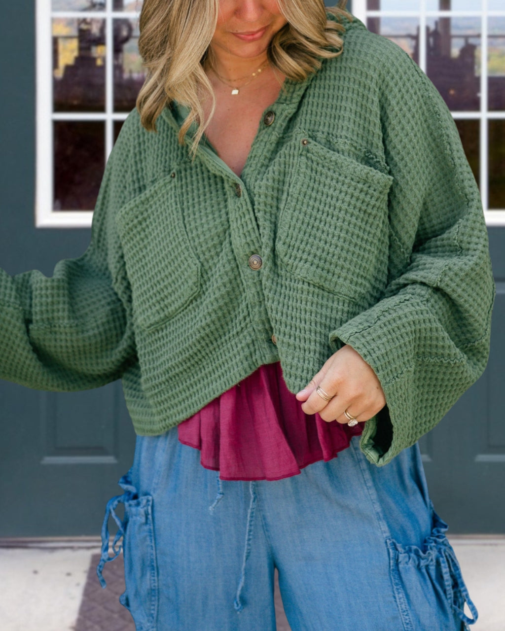 Waffle Loose Top