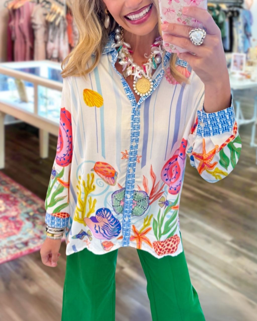 Underwater World Satin Shirt