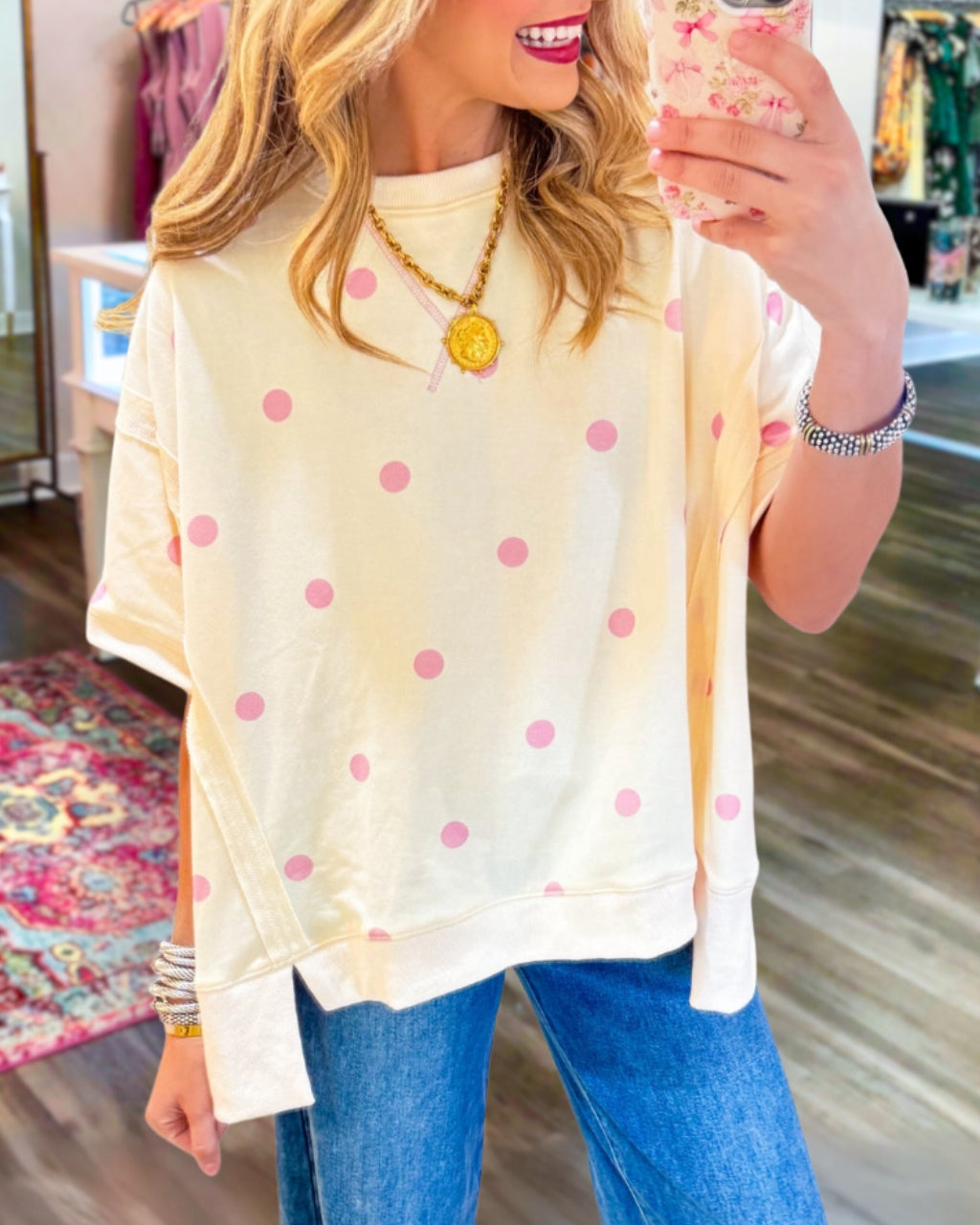 Oversized Polka Dot T-Shirt