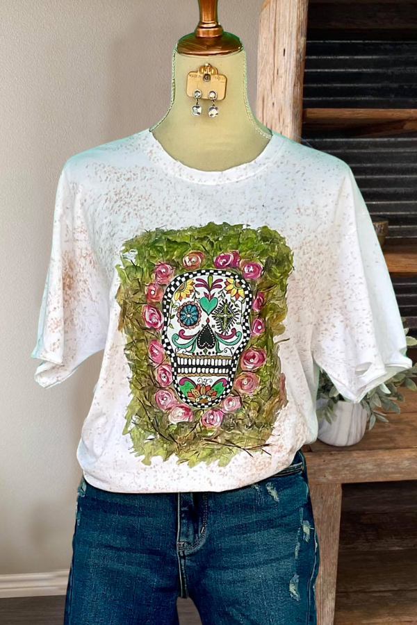 Blossom & Sugar Skull Tee