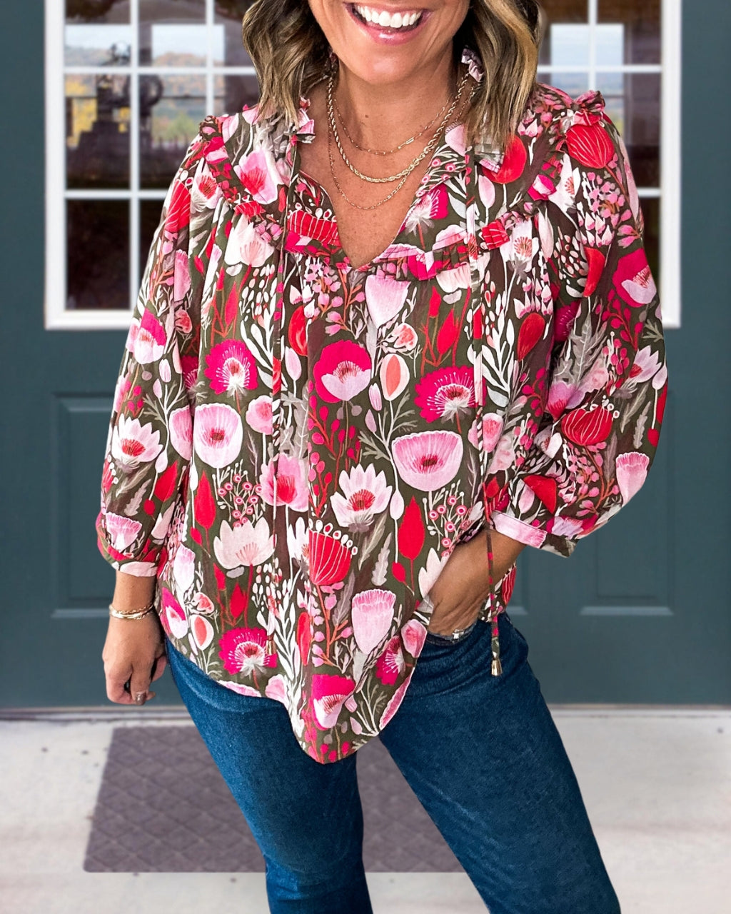 Fervor Charm Floral Top