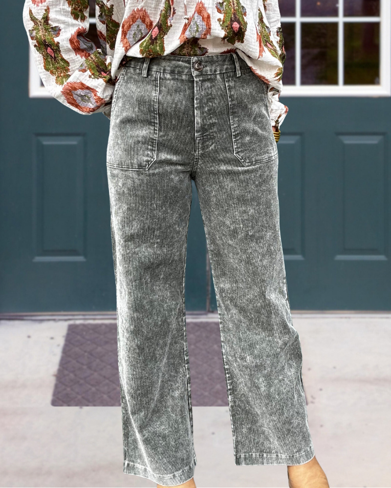 Casual Minimalist Wide-Leg Pants