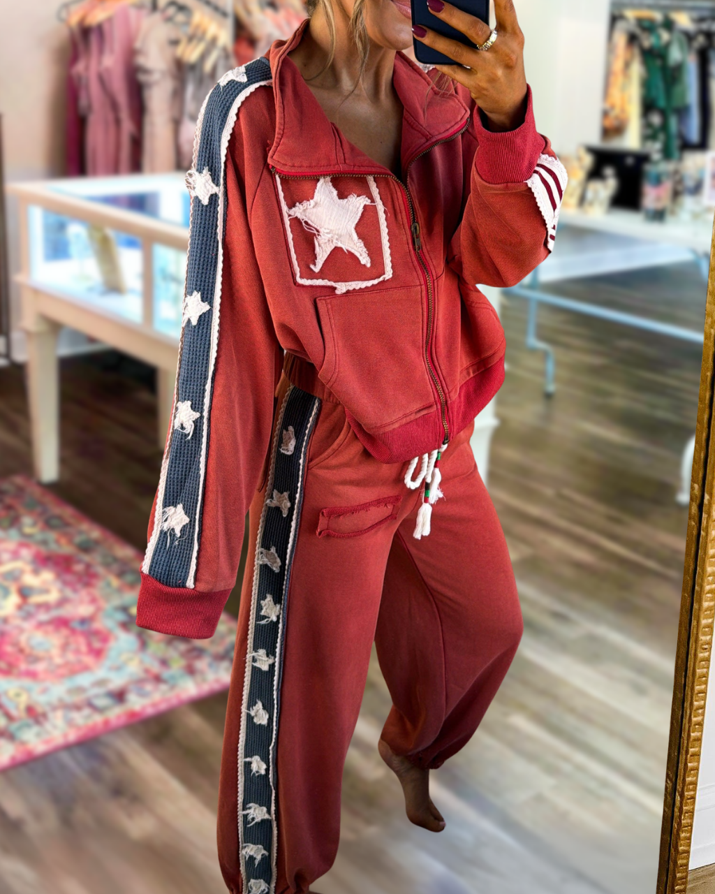 Star Appliqué Patchwork Jacket