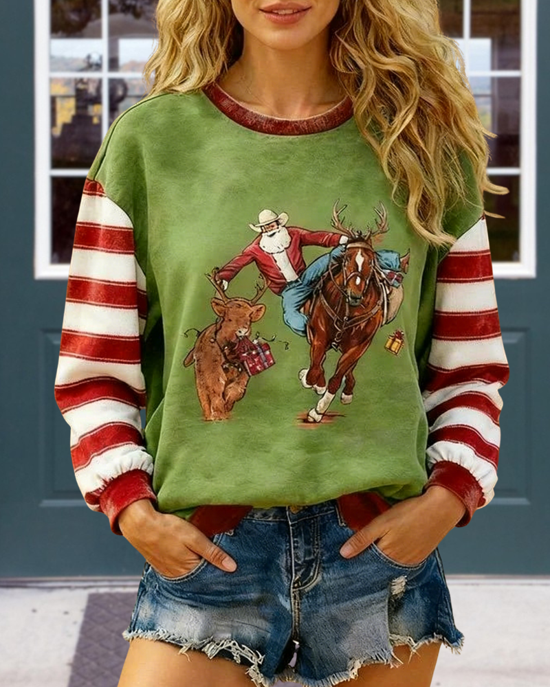 Christmas Western Cowboy Sweatshirt