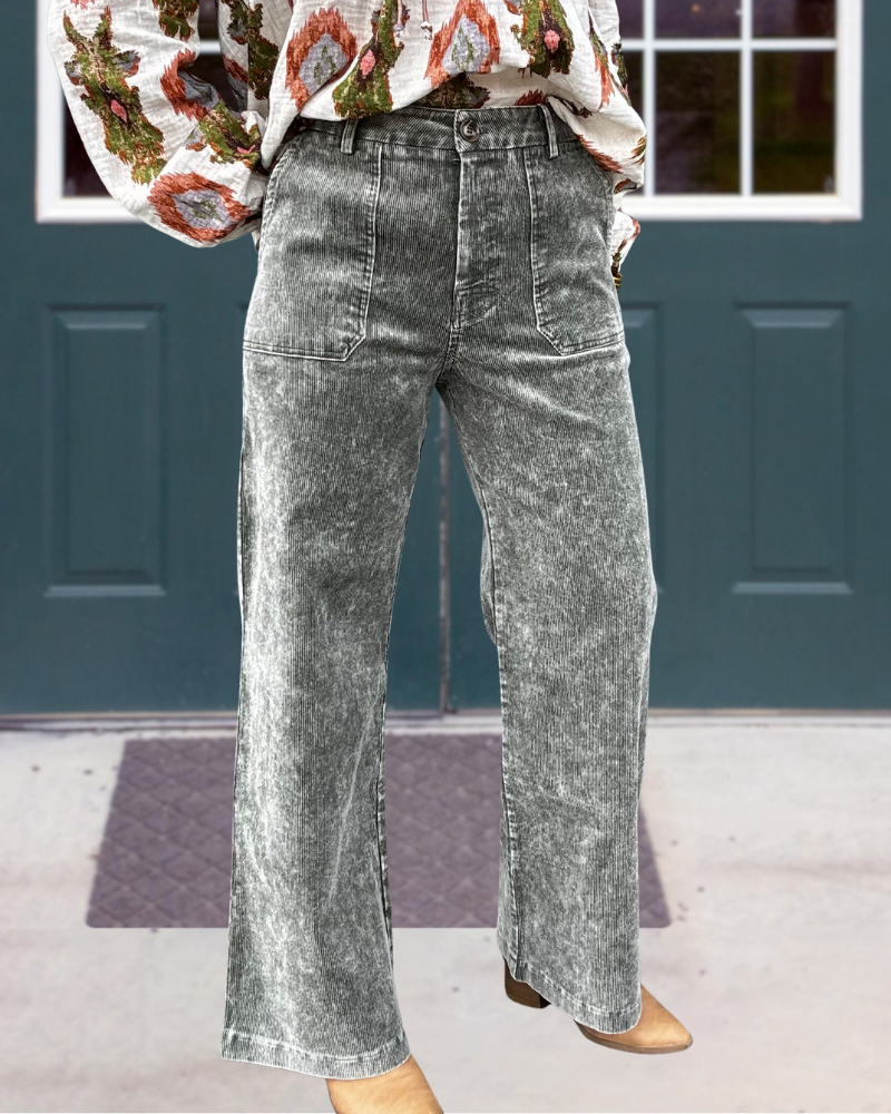 Casual Minimalist Wide-Leg Pants