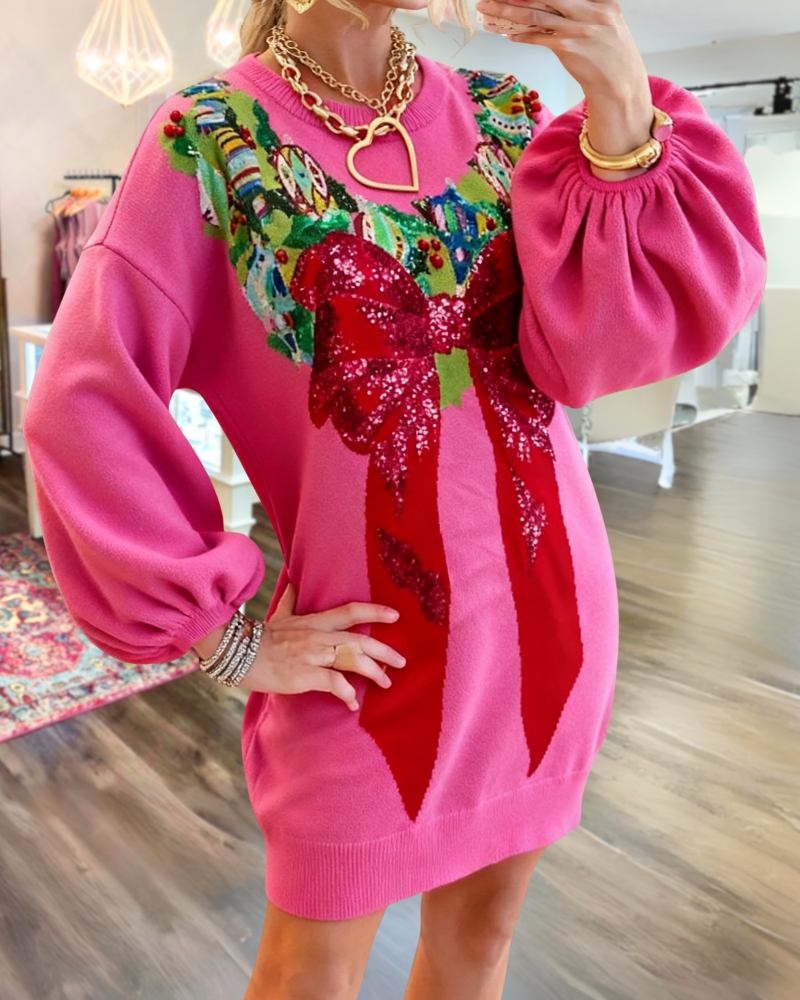 Chic Oversized Bow Dress