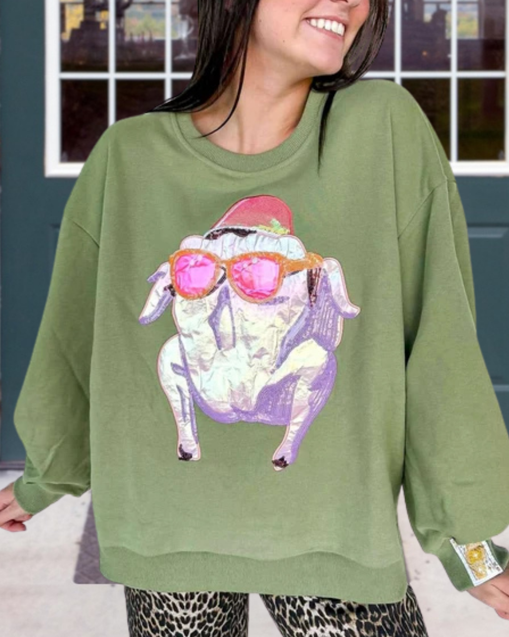 Turkey Sunglasses Sequined Pullover