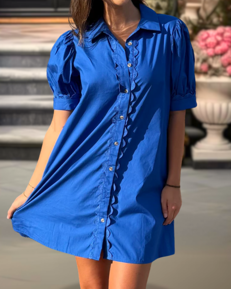 Undulating Shirt Dress