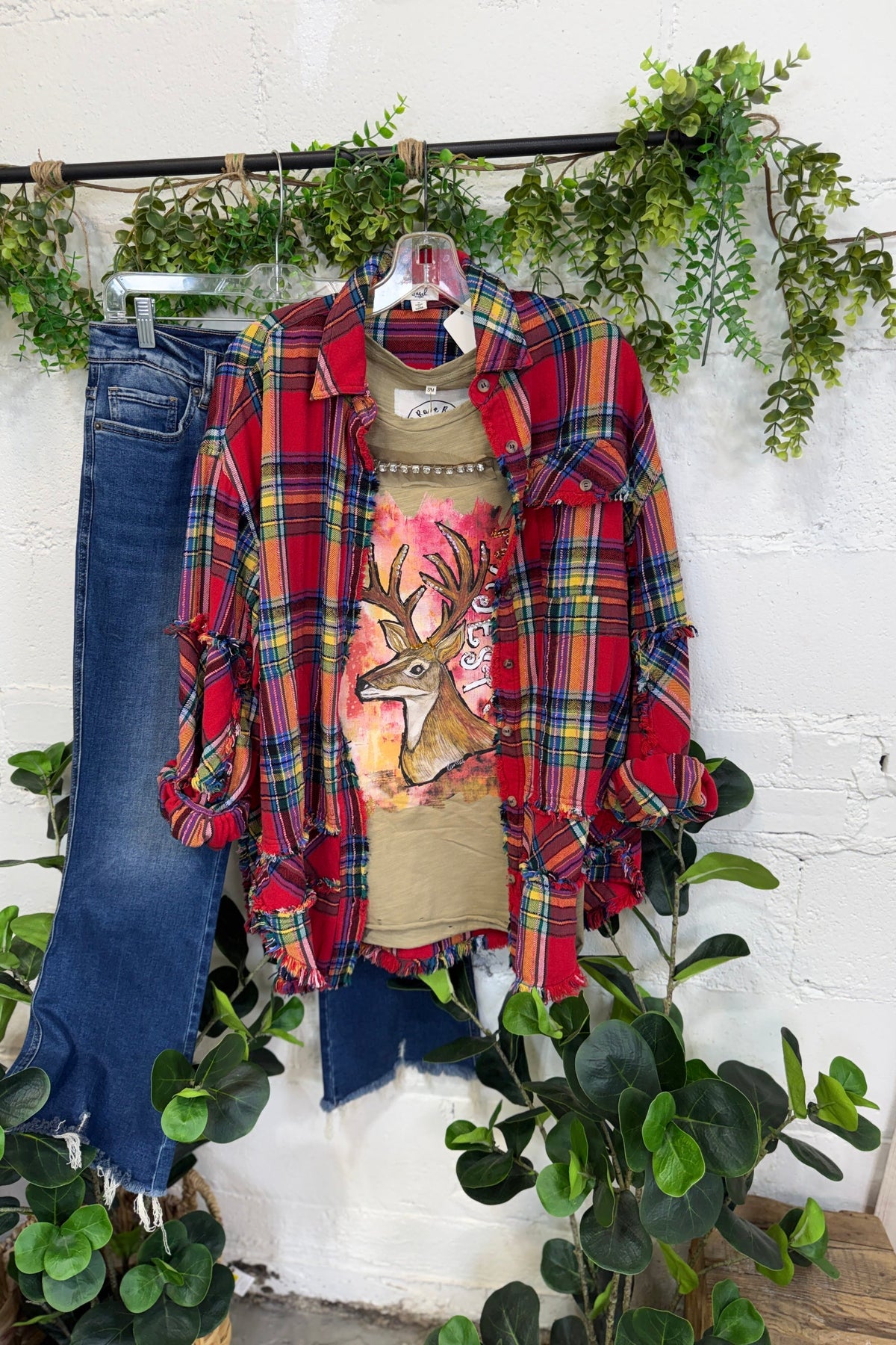 Wool Blend Plaid Shirt