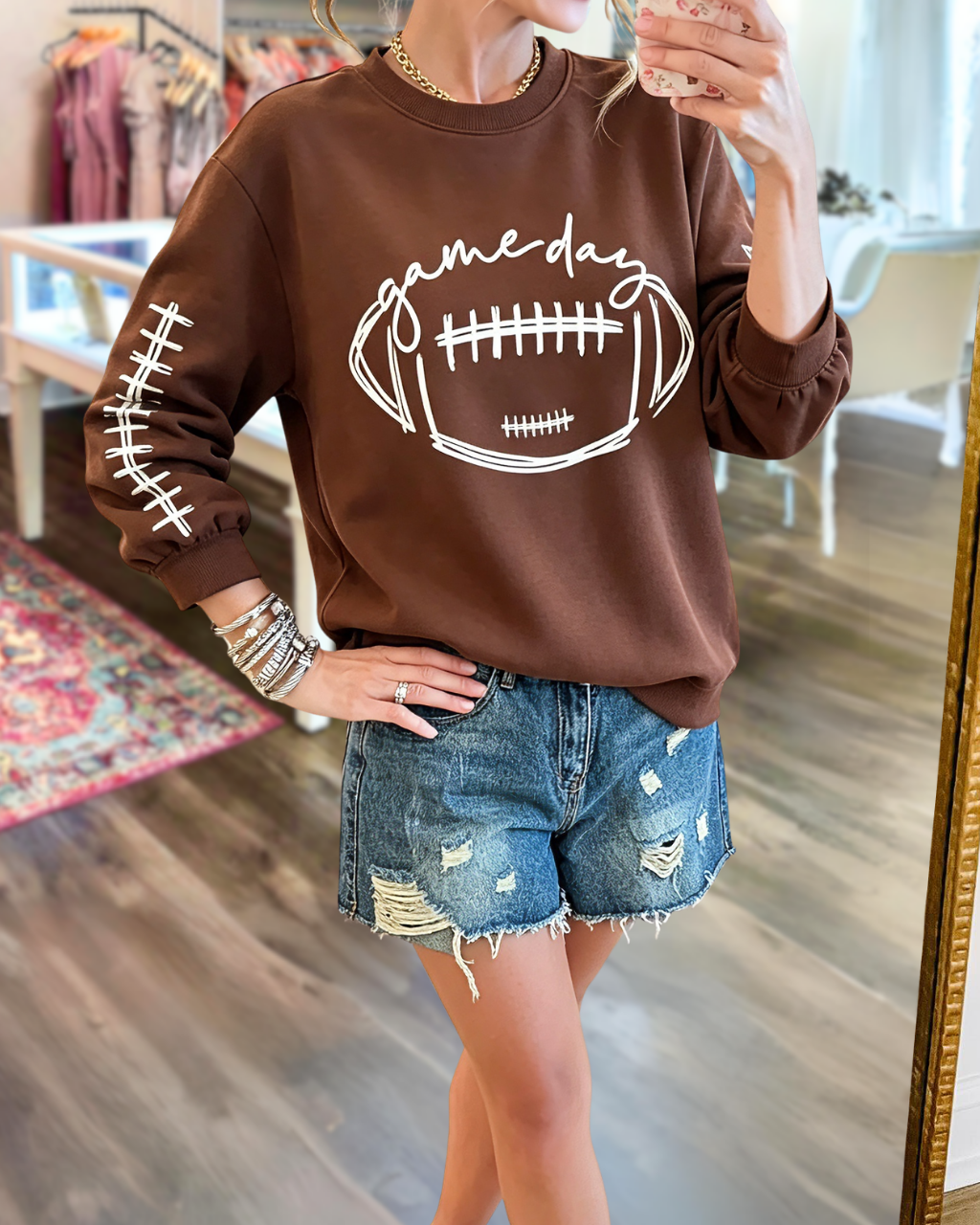 Football Matchday Embroidered Sweatshirt