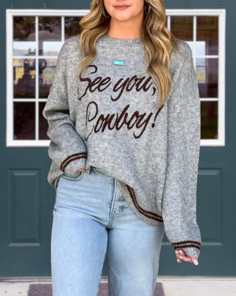 See You Cowboy Crewneck Sweater