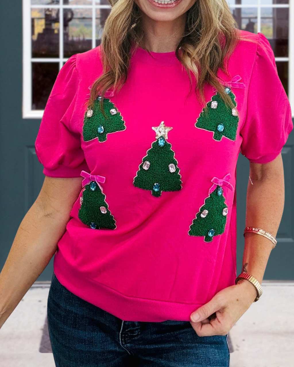 Eye-Catching Sequin Christmas Tree T-shirt
