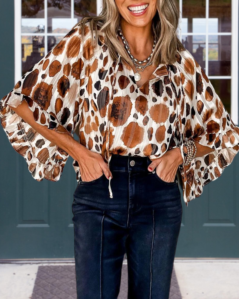 Chiffon Spotted Blouse