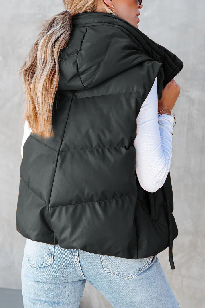 Lightweight Puffer Vest with Hood