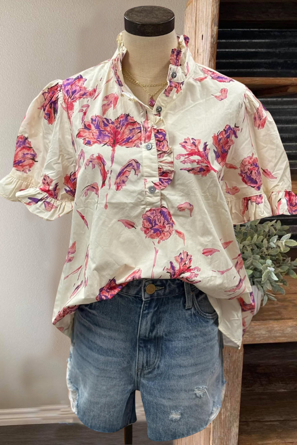 Cream Floral Shirt