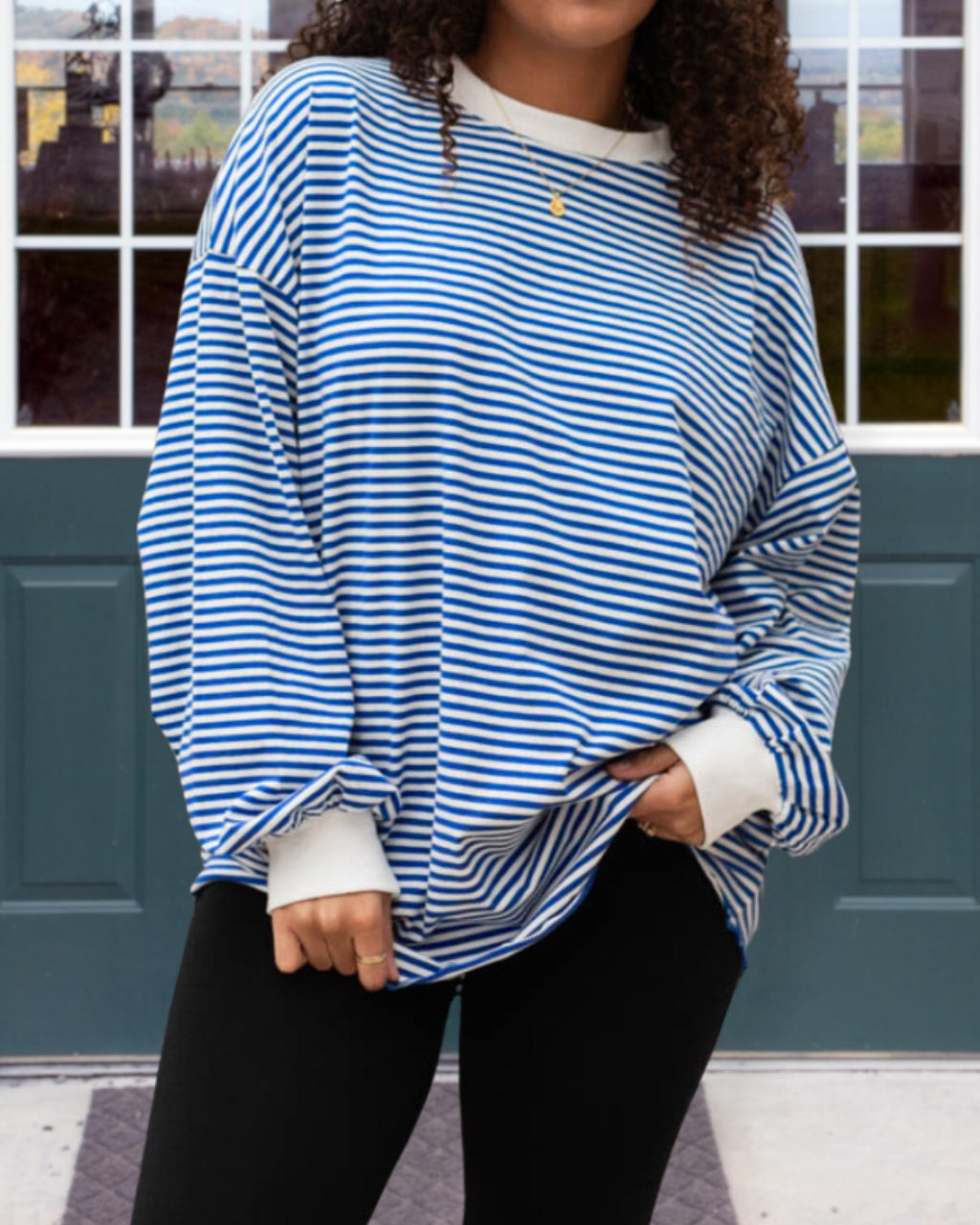 Classic Striped Relaxed Pullover