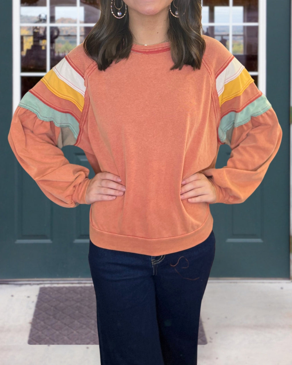 Colorblock Oversized Pullover