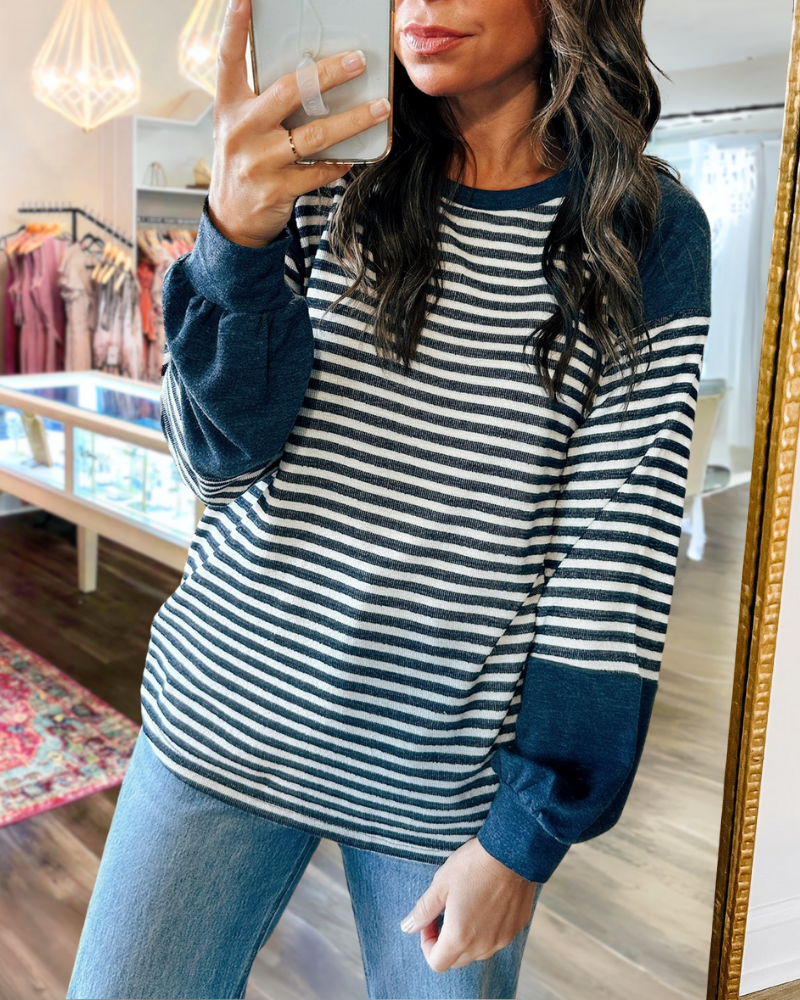 Striped Crewneck Pullover