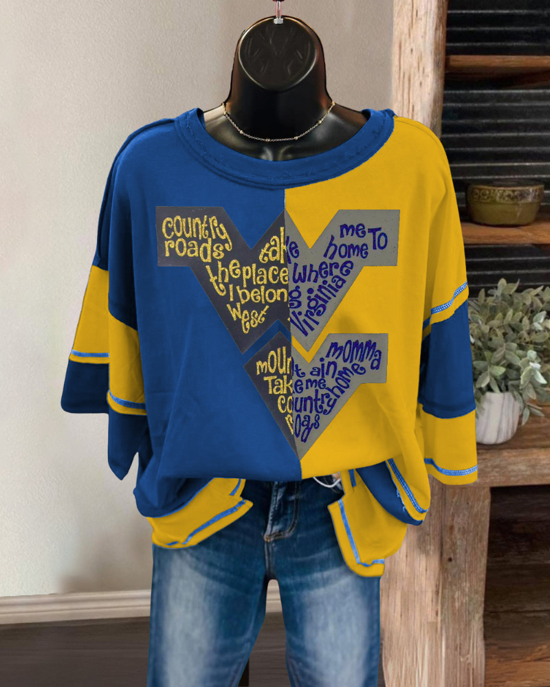 West Virginia Contrast T-shirt