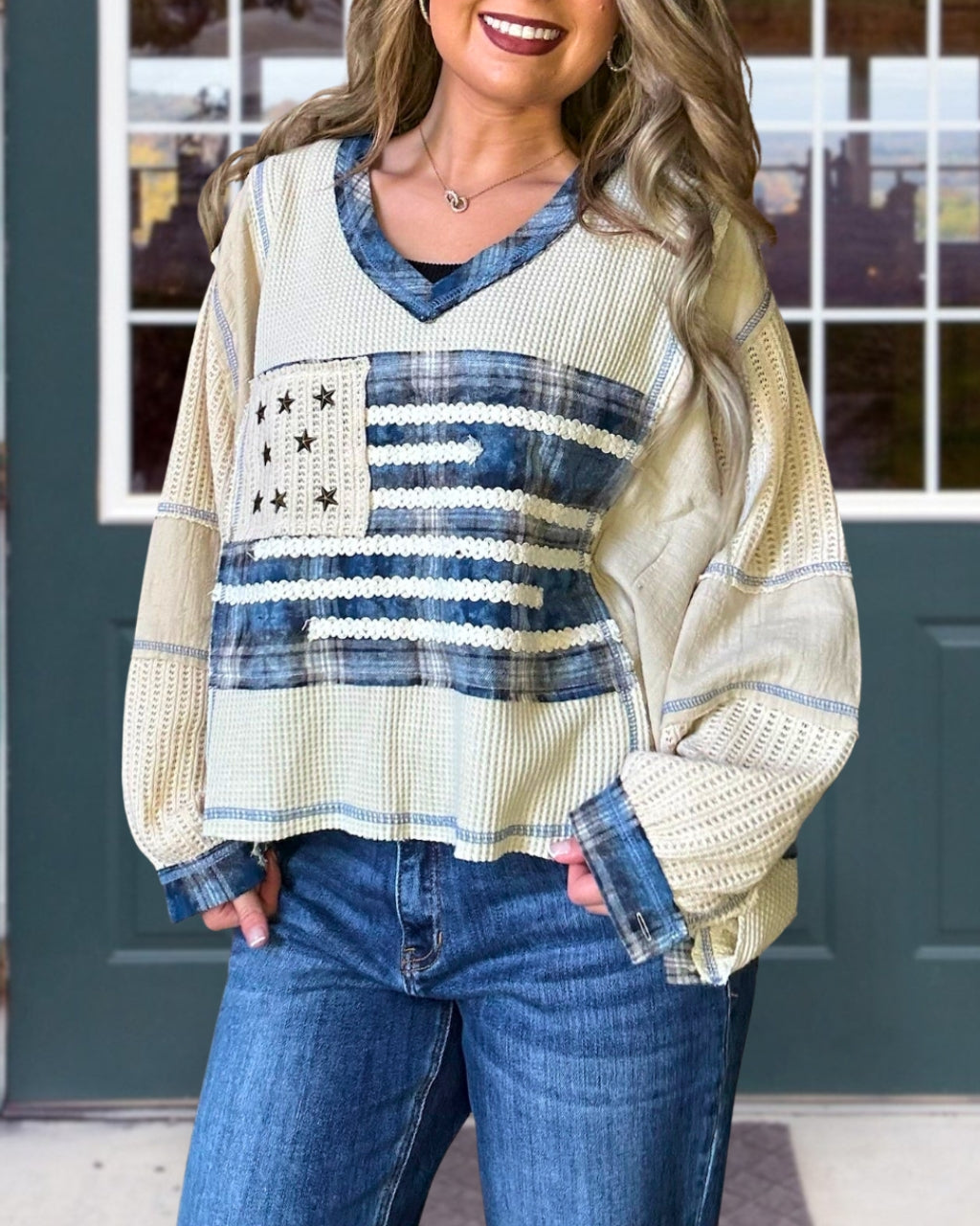 Stylish Flag Waffle Top