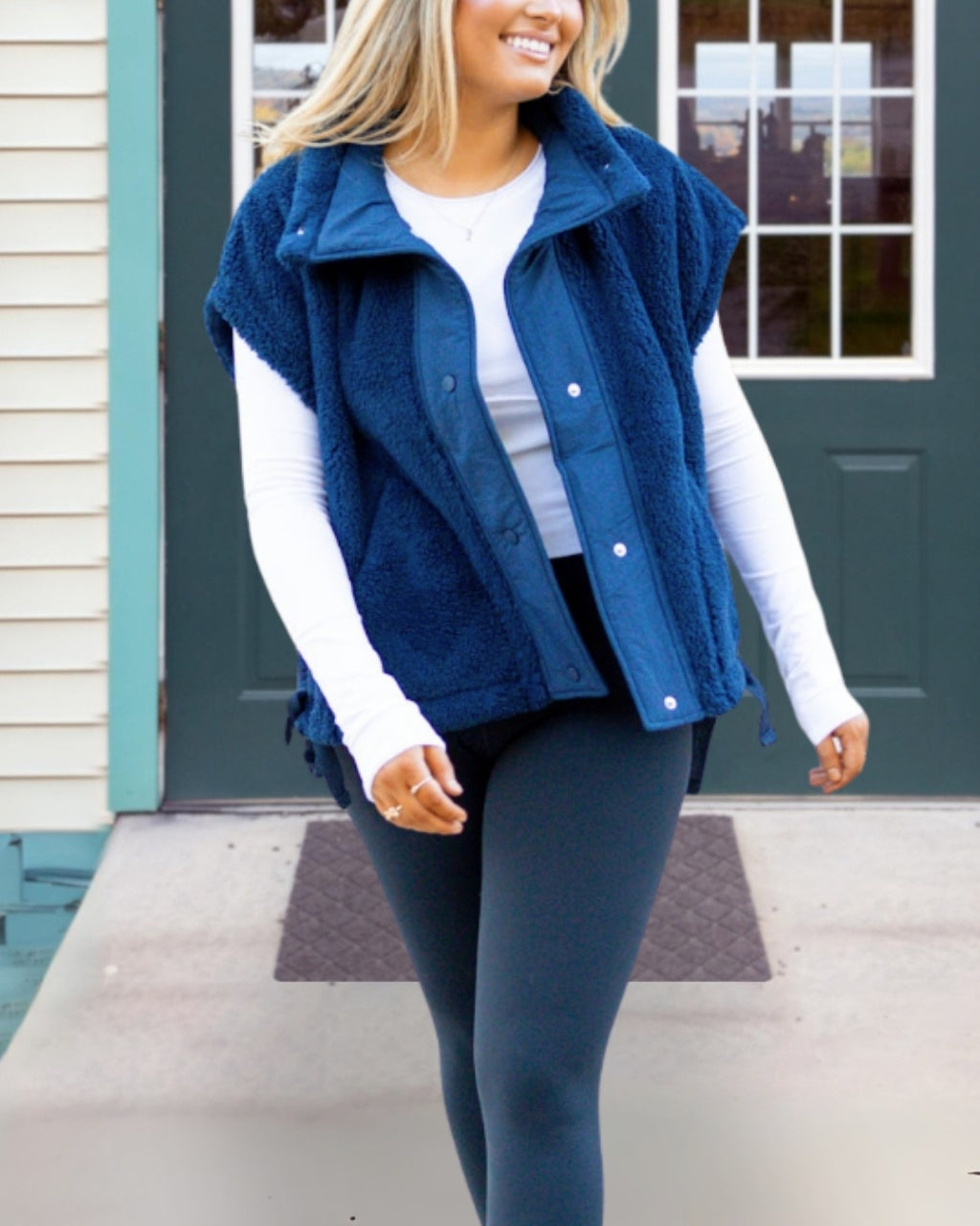 Casual Loose Fit Sherpa Vest