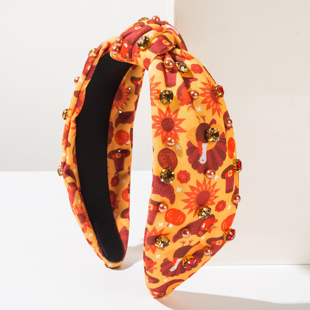 Thanksgiving Trim Beaded Headband