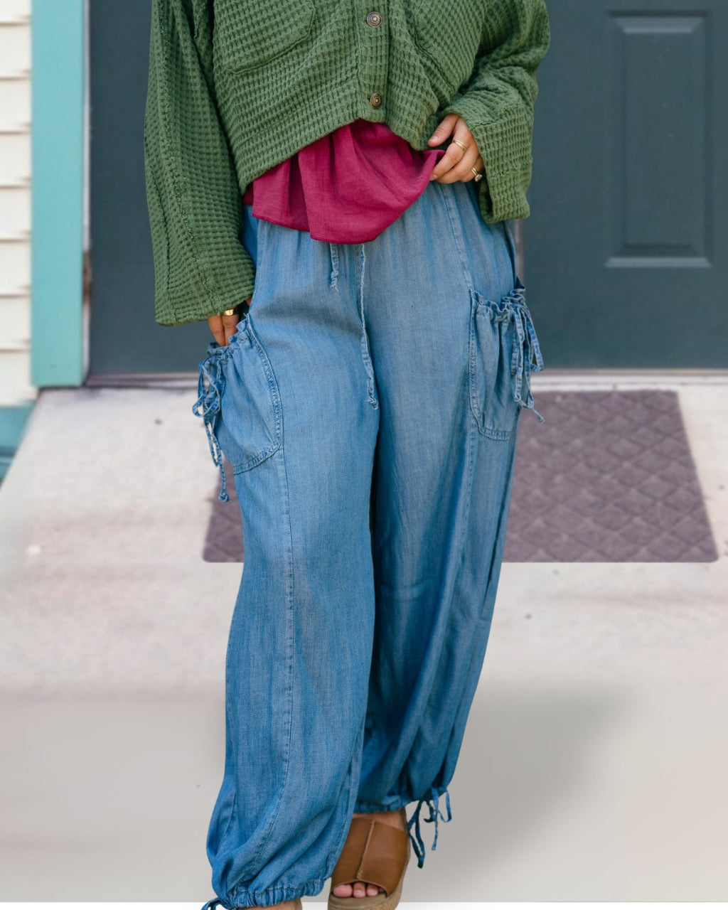 Tapered Denim Work Pants