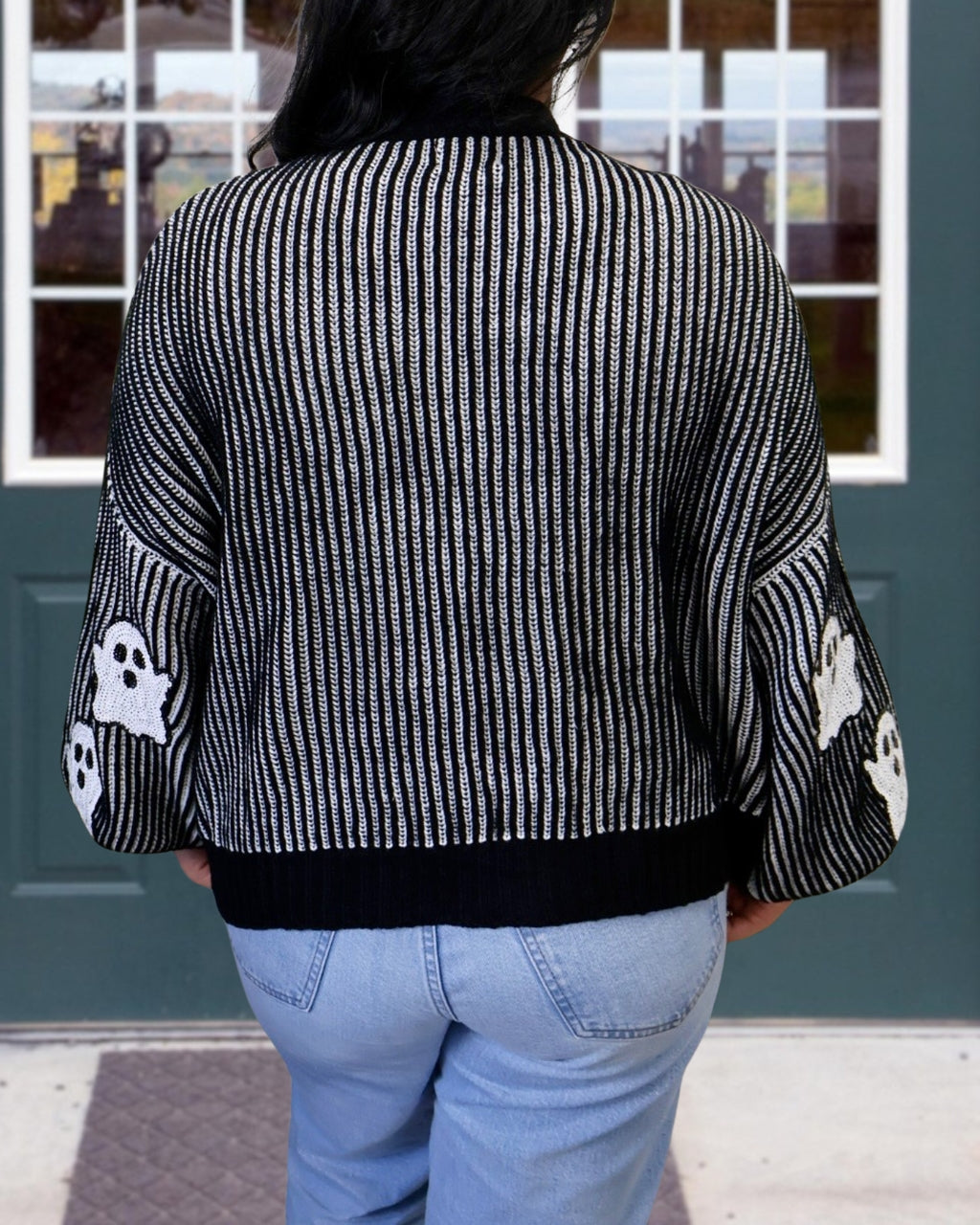 Ghost Sequin Striped Cardigan