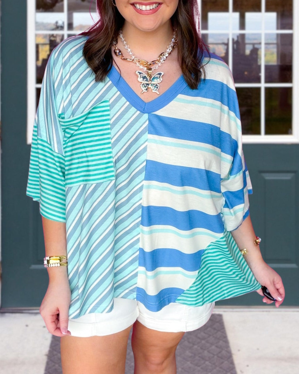 Casual Days Stripe Relaxed Top