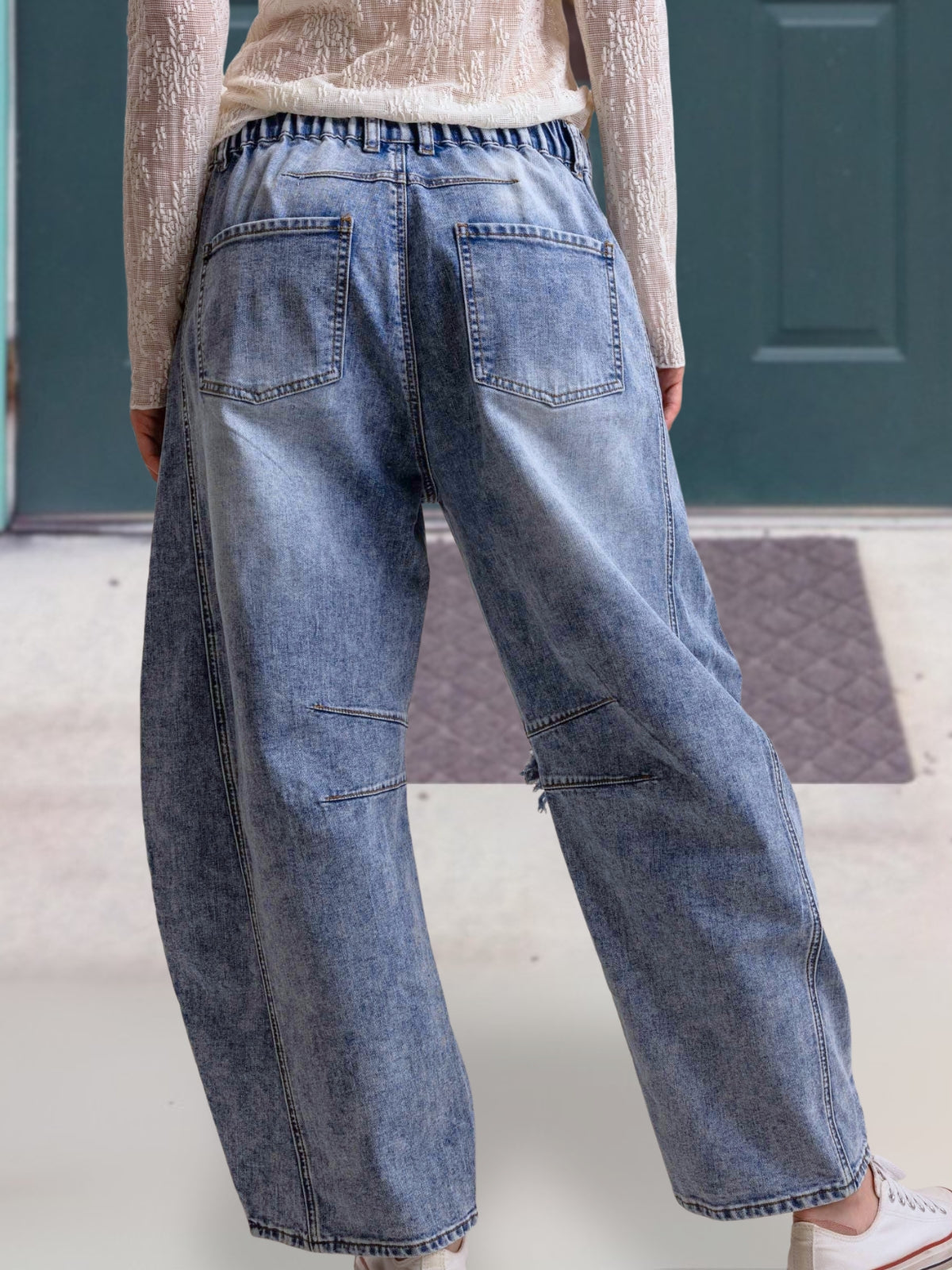 Studded Star Appliqué Pants