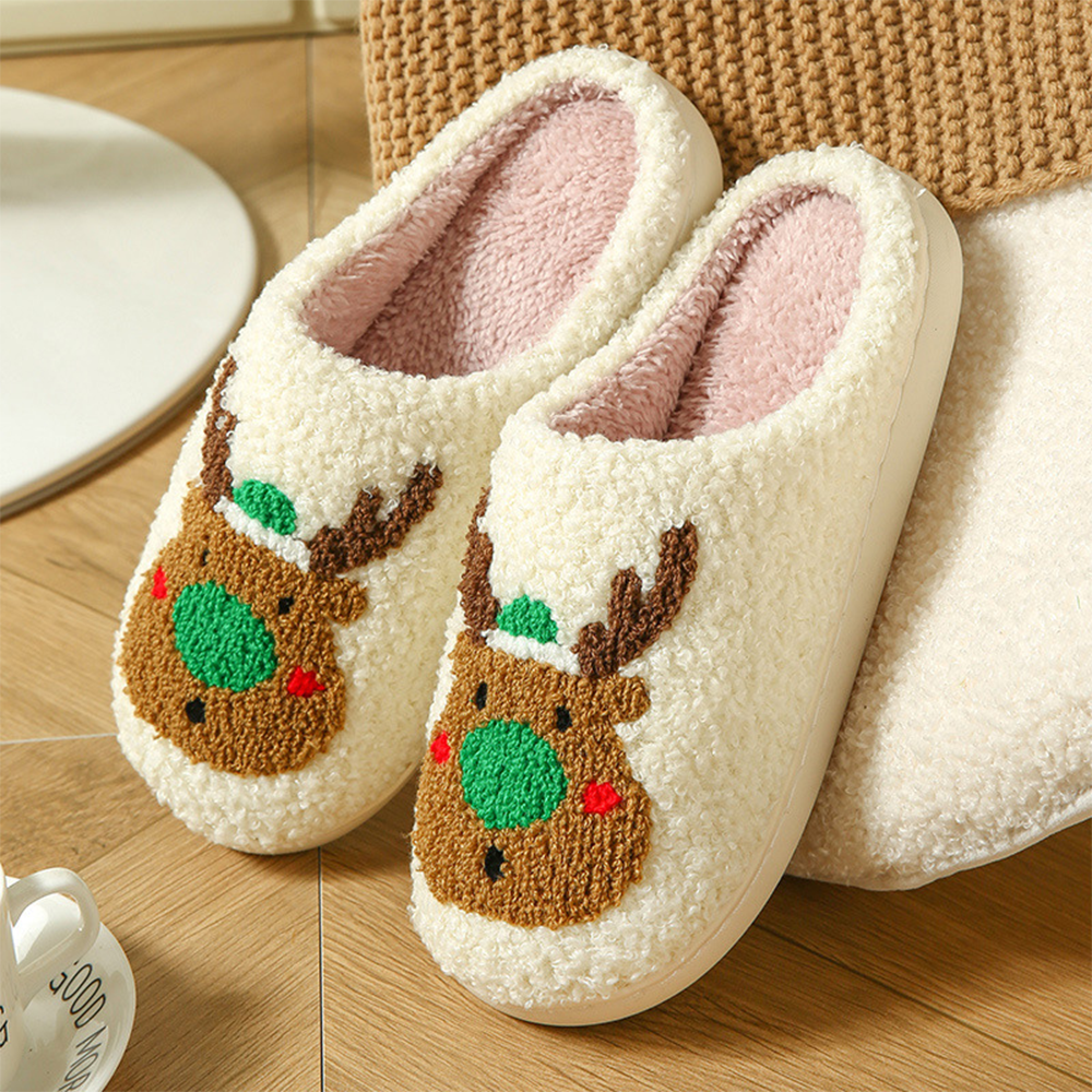 Cute Christmas Plush Slippers