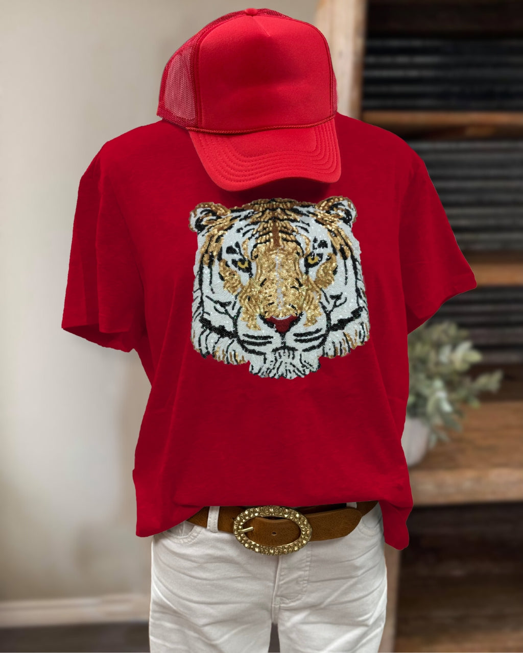 Tiger Sequin Tee